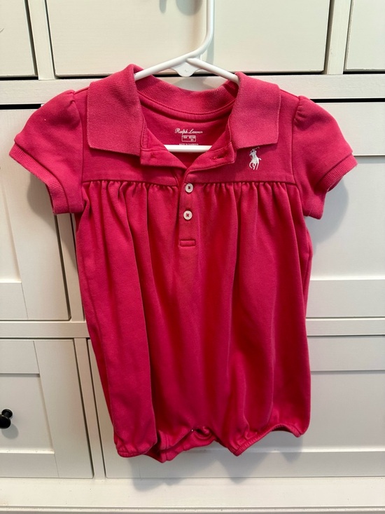 Ralph Lauren Other - Ralph Lauren - Pink Girls Collared Bubble Romper - Perfect Condition!
